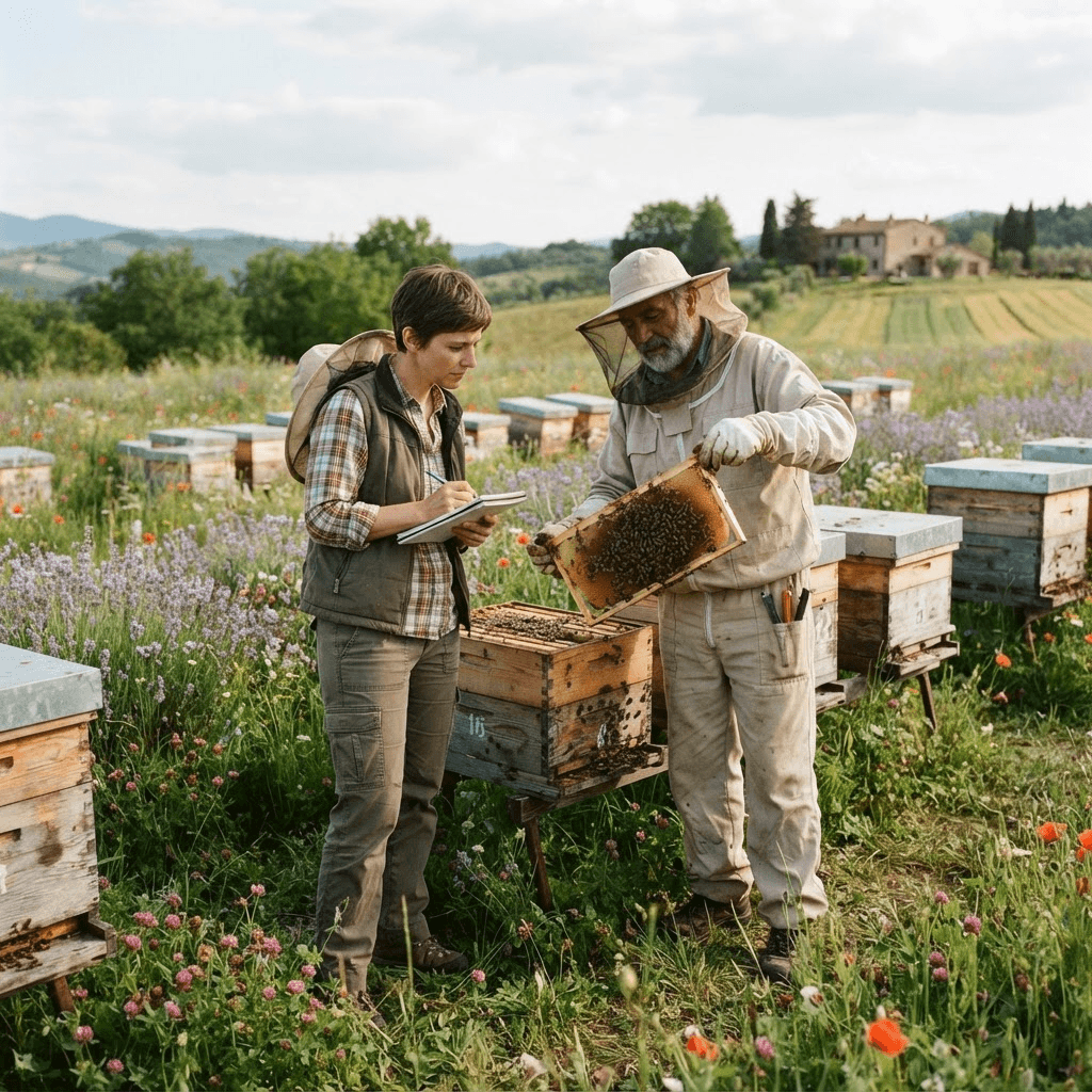 A field visit with a local beekeeper